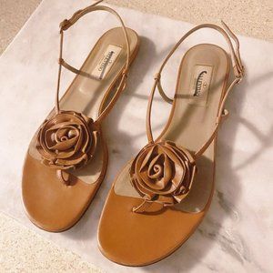 Auth. Valentino Garavani Rose Sandals